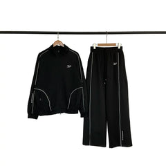 Broken Planet Piping Trim Track Jacket & Wide Leg Pants Set - 3 Colors Available