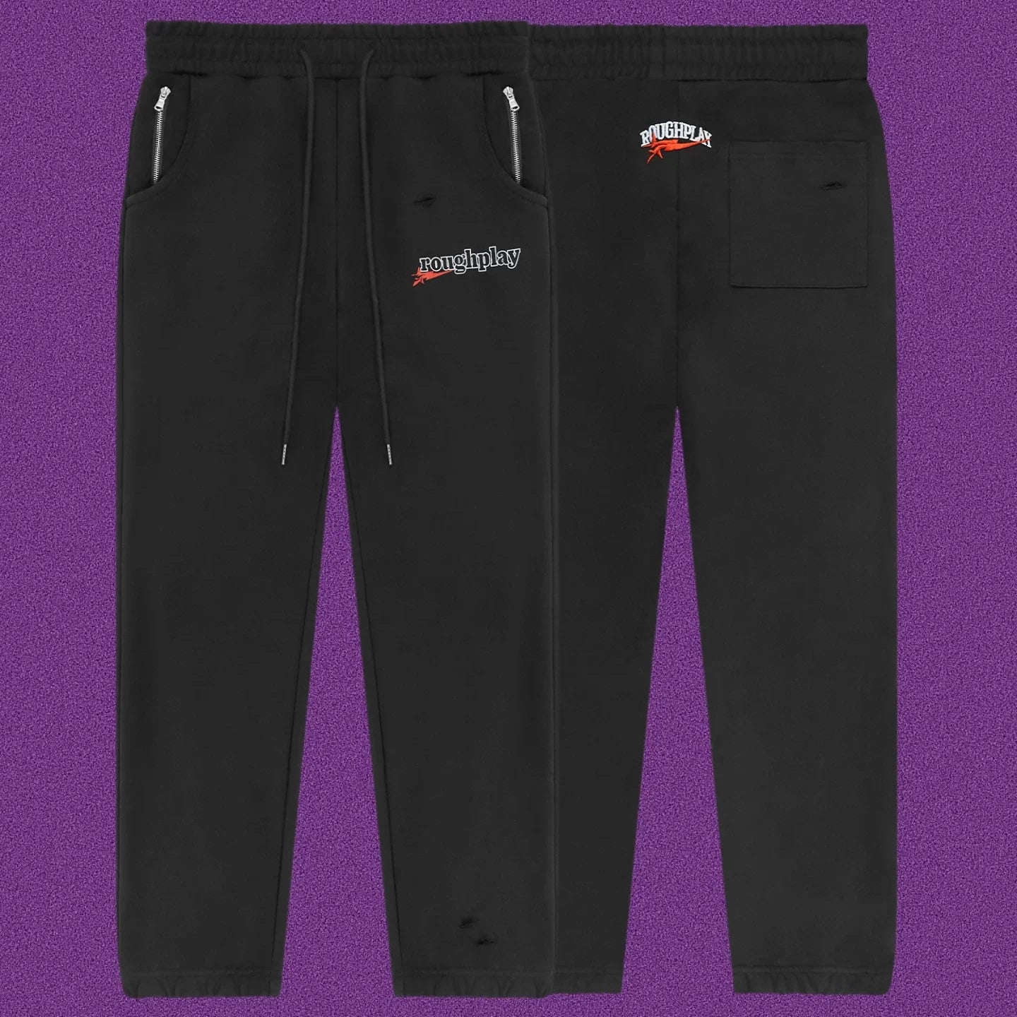 Roughplay Small Logo Track Sweatpants - Black